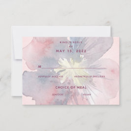Flor Ever Wedding 2 Meal Choice RSVP Card