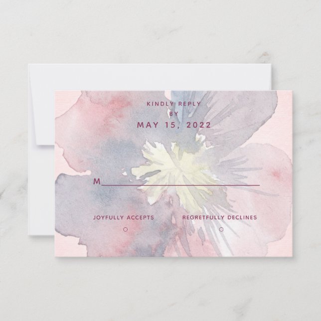 Flor je Hochzeit ohne Mahlzeit RSVP-Karte RSVP Karte (Vorderseite)