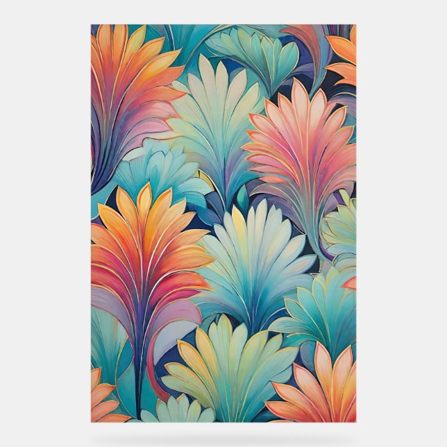 Flora 1 Blütenpastete Akryllisches Zeichen Acrylschild (Vorderseite)