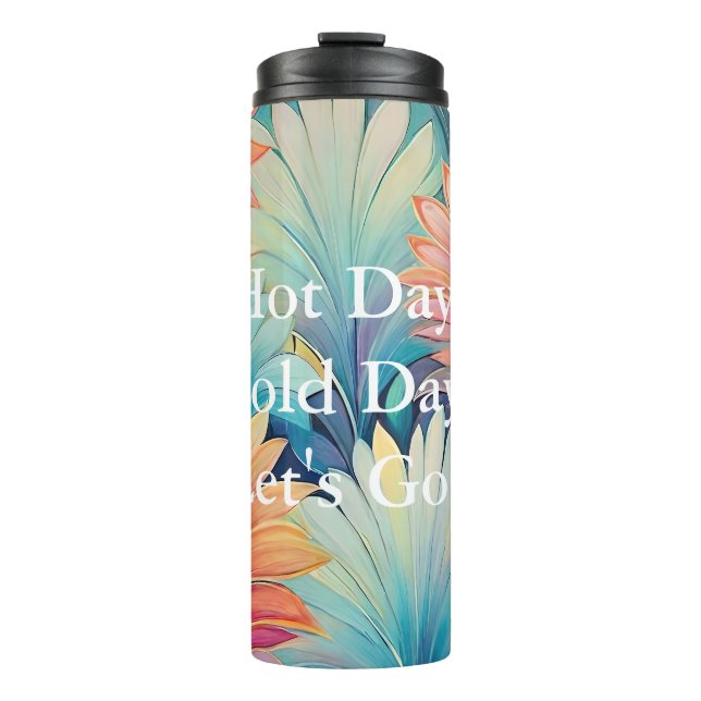 Flora 1 Flora Pastell Thermal Tumbler Thermosbecher (Vorderseite)