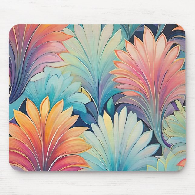 Flora 1 Pastell-Maus-Pad Mousepad (Vorne)