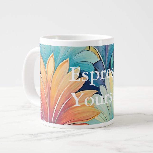 Flora 1 Pastell Tasse (Vorderseite Links)