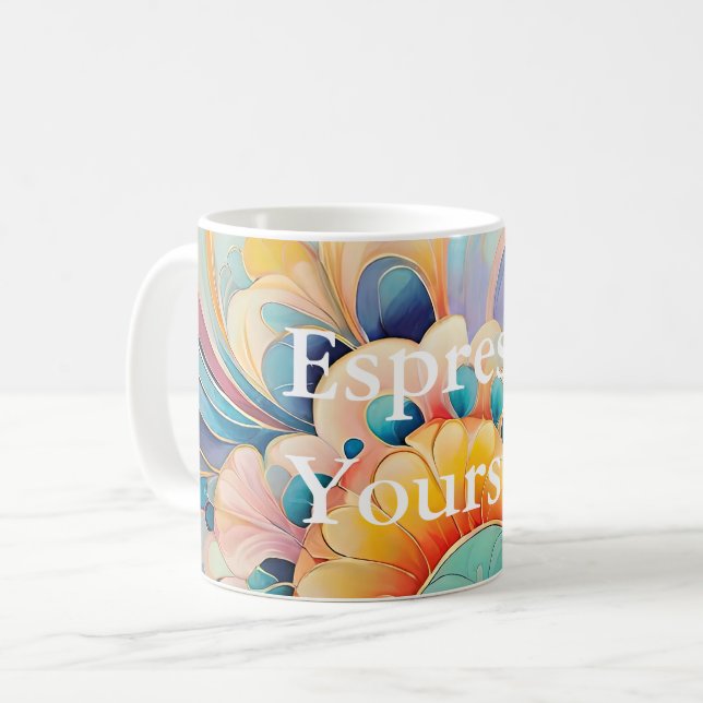 Flora 3 Pastell-Tasse Kaffeetasse (Vorderseite Links)