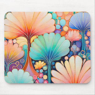 Flora 6 Pastell-Blätterteigtasche Mousepad