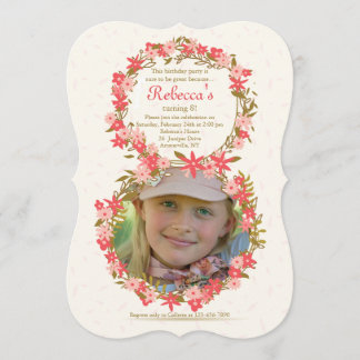 Flora 8 Foto Einladung