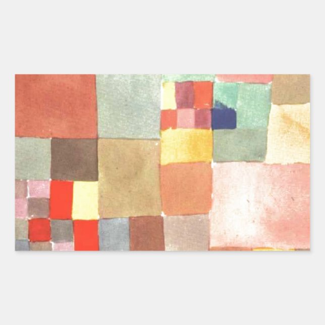 Flora auf Sand von Paul Klee Rechteckiger Aufkleber (Vorderseite)