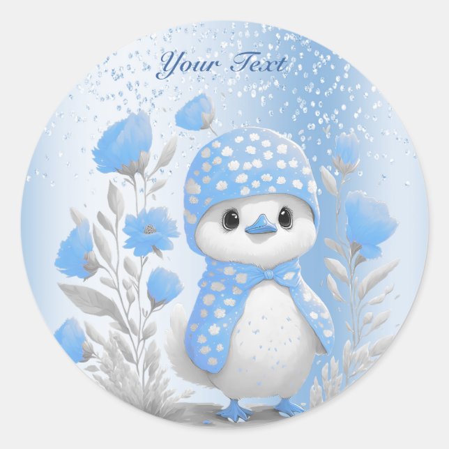 Flora-Aufkleber für Wasserfarben Runder Aufkleber (Vorderseite)