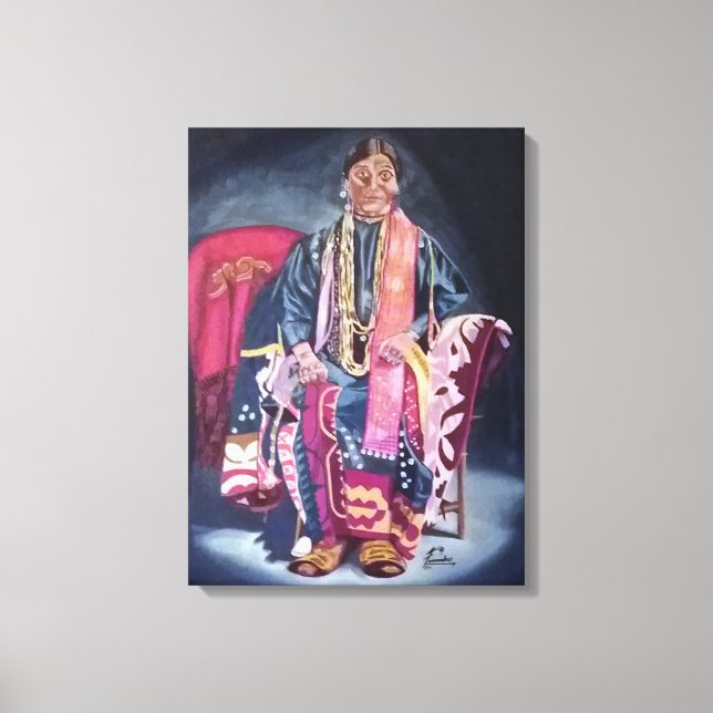 Flora Bärenherz Original Oil Canvas Print Leinwanddruck (Vorderseite)