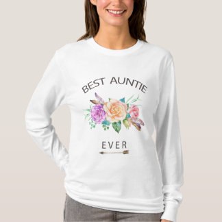 Flora Best Auntie Shirt Long Sleeve