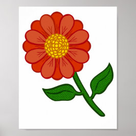 Flora Blume Pflanze Rote Blume Poster