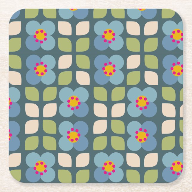 FLORA BLUSH - Moderner Untersetzer für Blumenpapie (Vorderseite)