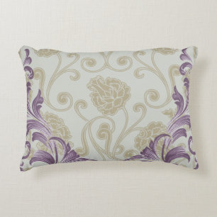 Flora Brazilica aquamarin rosa Vierblättrige Flo Zierkissen