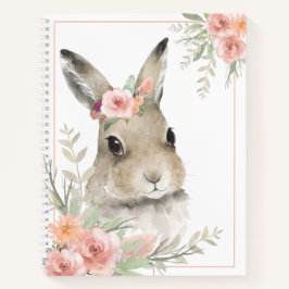 Flora Bunny Rabbit Woodland Tier Notizbuch