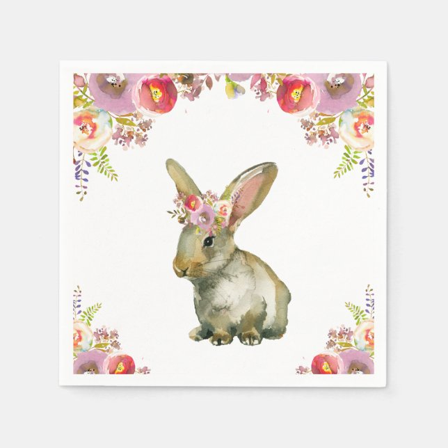 Flora Bunny Serviette (Vorderseite)