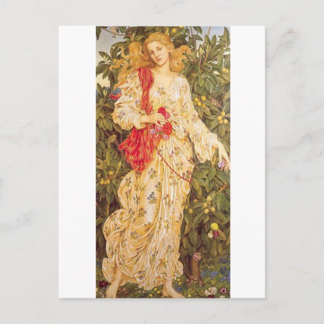Flora by Evelyn de Morgan Postcard Postkarte (Vorderseite)