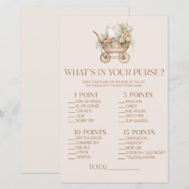 Flora Carriage Was ist in Purse Baby Shower Game?