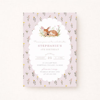 Flora Cotgagecore Kleine Fauna Wald Geburtstag Ankündigung