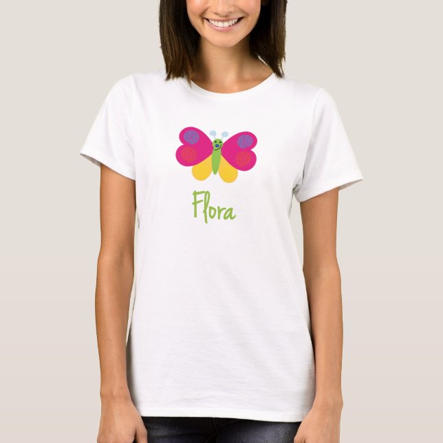 Flora der Schmetterling T-Shirt (Vorderseite)