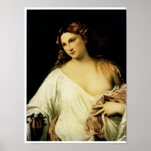 Flora, durch Titian Poster