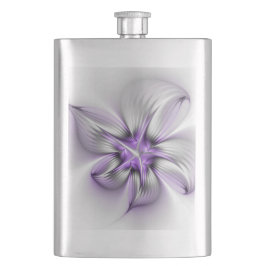 Flora Elegante Modernes Abstraktes Violett Fraktal Flachmann