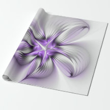 Flora Elegante Modernes Abstraktes Violett Fraktal