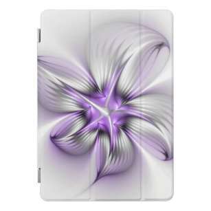 Flora Elegante Modernes Abstraktes Violett Fraktal iPad Pro Cover