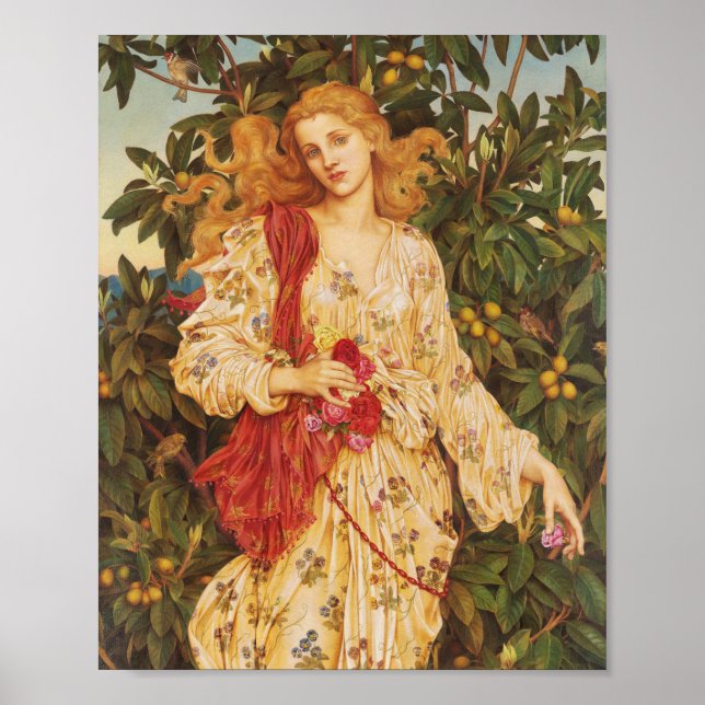 Flora | Evelyn De Morgan Poster (Vorne)