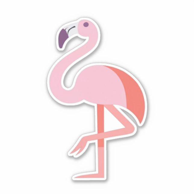 Flora Flamingo Classic Round Sticker (Vorderseite)