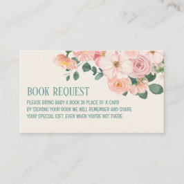 Flora Floral Boho Babydusche Anfrage Begleitkarte