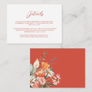 Flora-Hochzeitskarte für Wasserfarben Begleitkarte