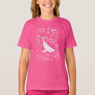 Flora humpback Whale Girl Pink T-Shirt