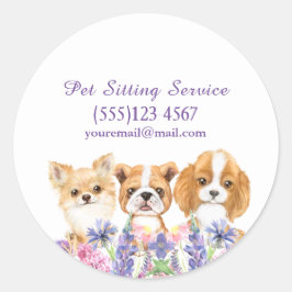 Flora-Hunde-Sitzdienst Runder Aufkleber