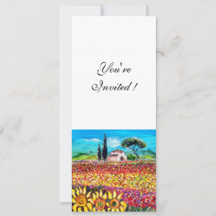FLORA IN DER TUSKANA / Felder, Mohn und Sonnenblum Einladung