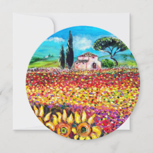 FLORA IN DER TUSKANIE/ Felder, Pfeffer und Sonnenb Einladung