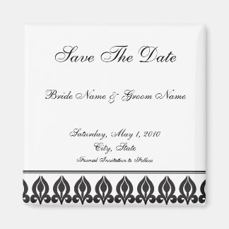 Flora Magnet-Schwarz/Weiß Magnet