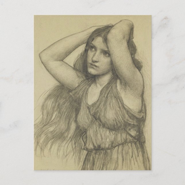 Flora mit langer Haare Postkarte (Vorderseite)