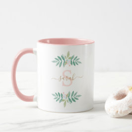 Flora-Monogramm Tasse