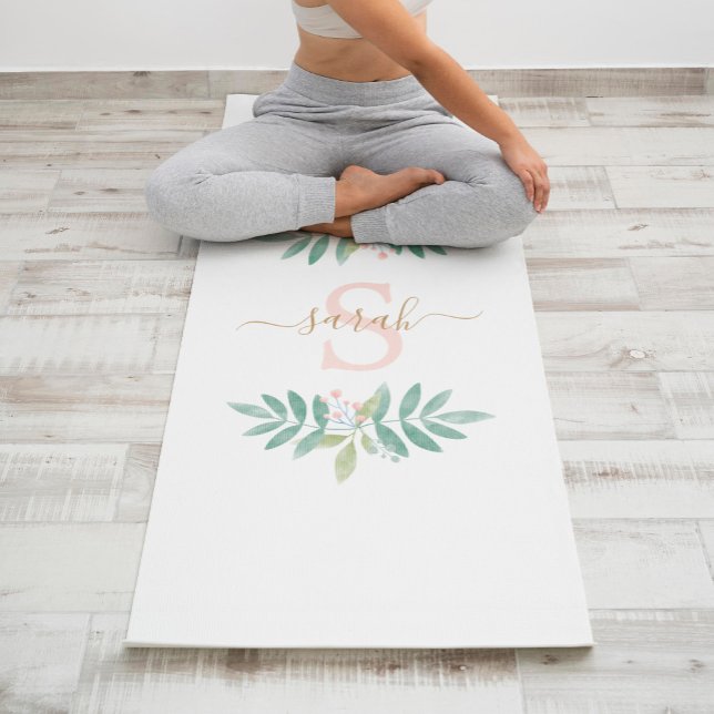 Flora-Monogramm Yogamatte (Von Creator hochgeladen)