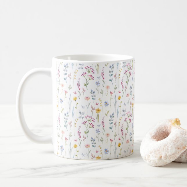 Flora-Muster des Wassers Kaffeetasse (Mit Donut)