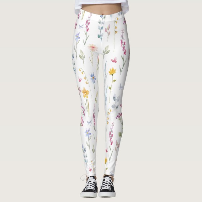 Flora-Muster des Wassers Leggings (Vorderseite)