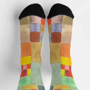 Flora on Sand von Paul Klee, Abstrakte Kunst Socken