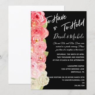 Flora-Post/nach Hochzeit Einladung