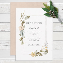 Flora-Rahmen-Hochzeitsempfang Begleitkarte