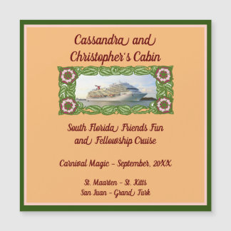 Flora-Rahmen-Türmarkierung für Kreuzfahrtschiffe 3 Magnetkarte