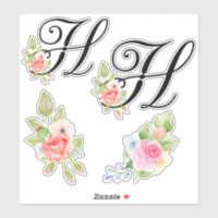 Flora-Schriftzeichen für Aquarellbilder Buchstabe