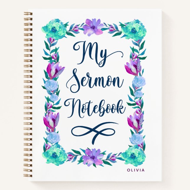 Flora-sermon-Notebook Notizbuch (Vorderseite)