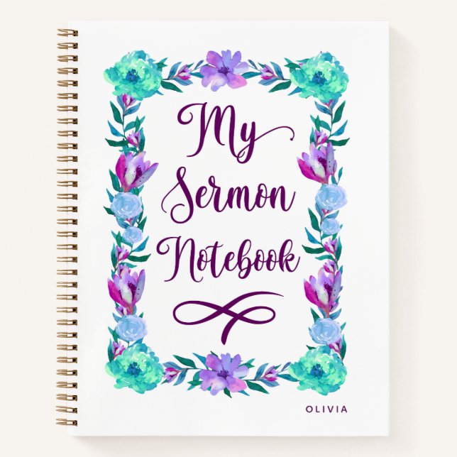 Flora-sermon-Notebook Notizbuch (Vorderseite)