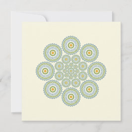 Flora Solara Note Card: Olive and Orange Mitteilungskarte