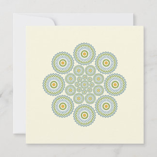 Flora Solara Note Card: Olive and Orange Mitteilungskarte