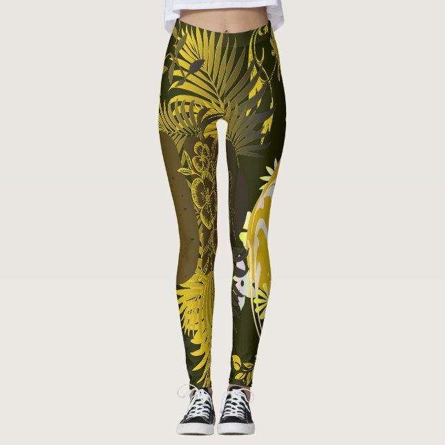 Flora the Goddess of Flowers Leggings (Vorderseite)